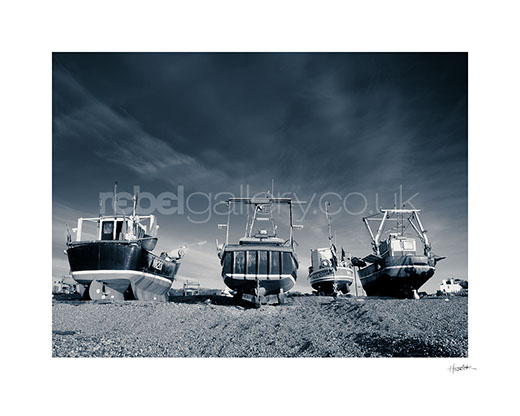Photo of Trawlers on Hastings Stade by Hastings photographer Jon Huldrick Wilhelm.
