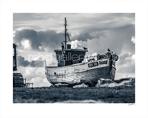 Photograph of Hastings Trawler RX16 Our Lady on The Stade early morning by Hastings Photographer Jon Huldrick Wilhelm.