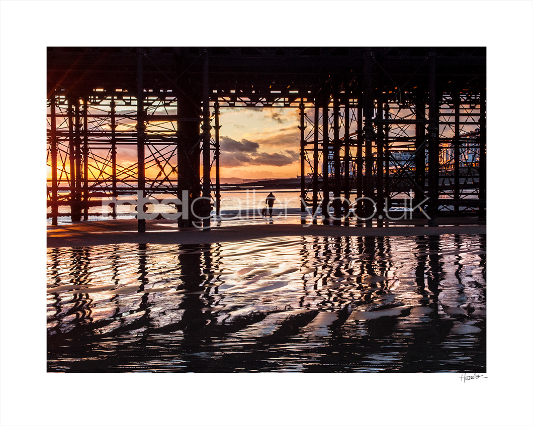 Photograph of Sunset under Hastings Pier by Jon Huldrick Wilhelm.